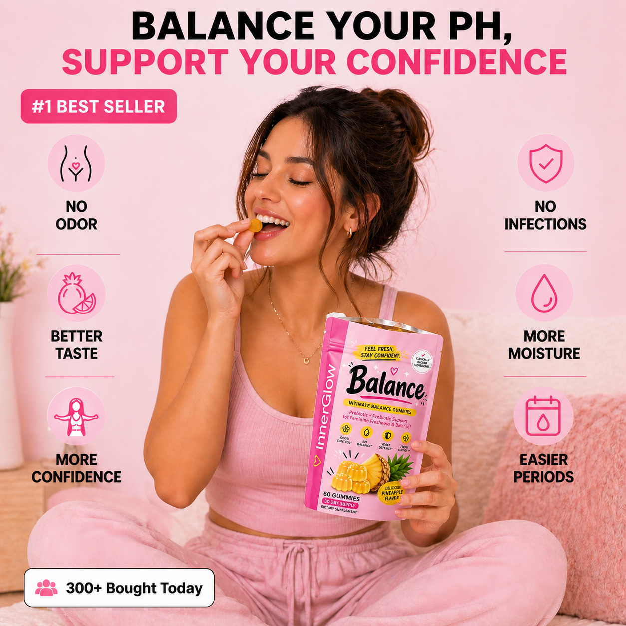 Inner Glow Balance™ – Feminine pH & Probiotic Gummies for Daily Confidence