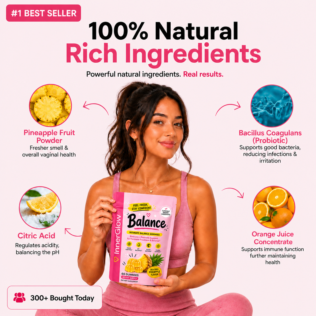 Inner Glow Balance – Feminine pH & Probiotic Gummies for Daily Confidence