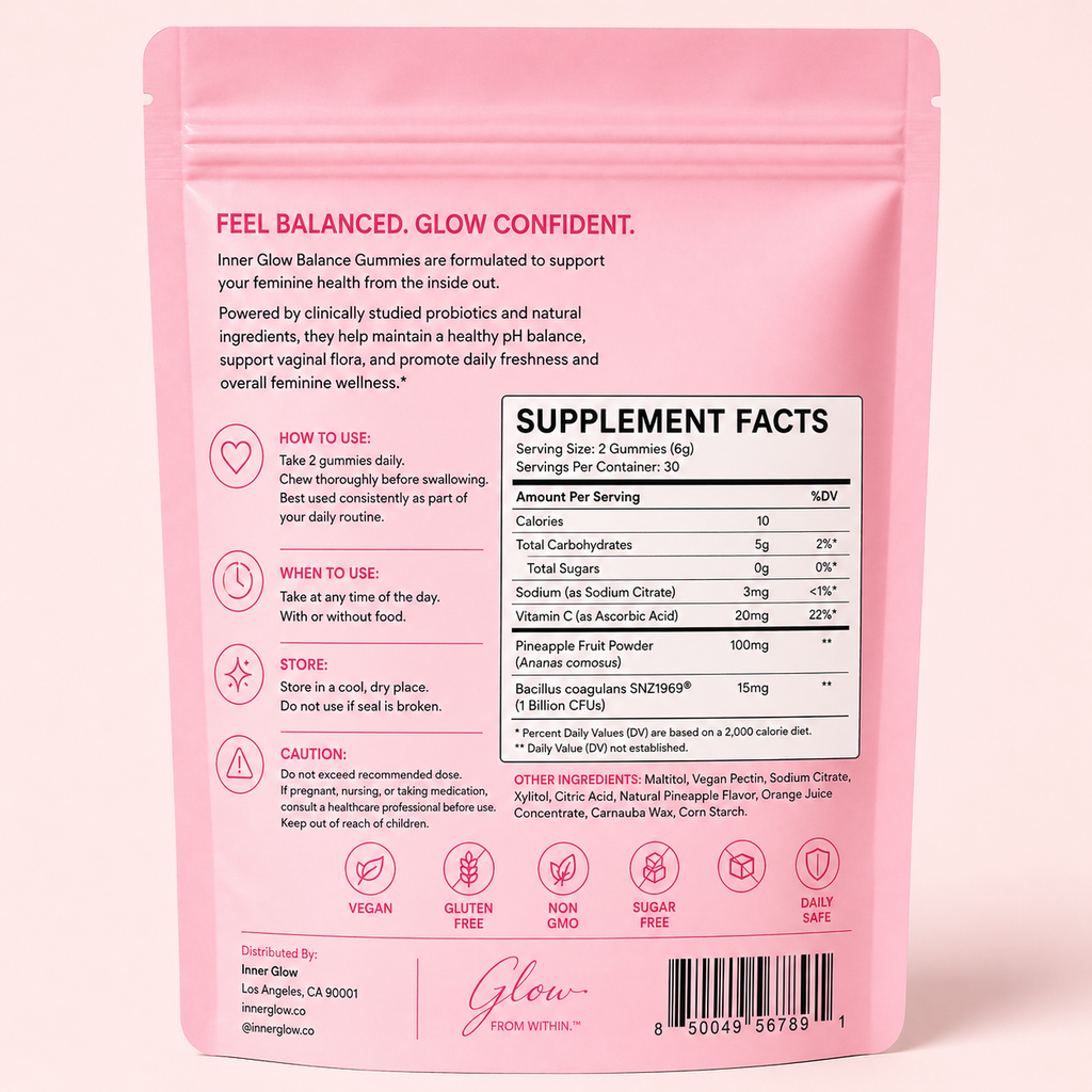 Inner Glow Balance™ – Feminine pH & Probiotic Gummies for Daily Confidence